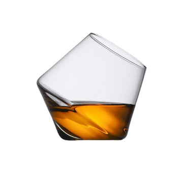 Tilted Crystal Whiskey Glasses